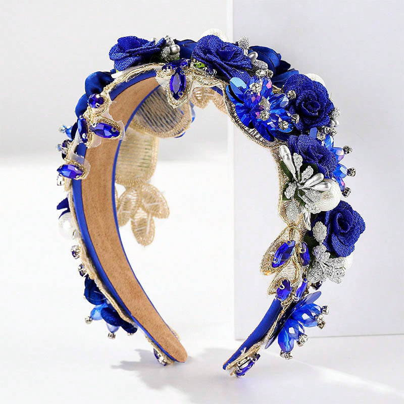 Wholesale Baroque Rhinestones Polyester Headband